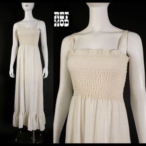 Vintage 70’s Cotton Hippie Maxi Dress